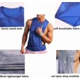 thumbnail image 6 of Men's Tank Top Sleeveless Muscle Stringer Gym Medium,Gray/Yellow/Blue, 6 of 6
