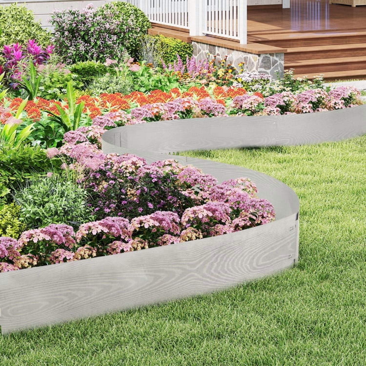 YYAo Raised Garden Bed,Outdoor Planter Box,6-Pack 20 FT Galvanized Metal Landscape Edging for Lawn