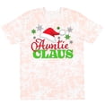 thumbnail image 3 of Inktastic Auntie Claus with Christmas Santa Hat and Snowflakes T-Shirt, 3 of 5