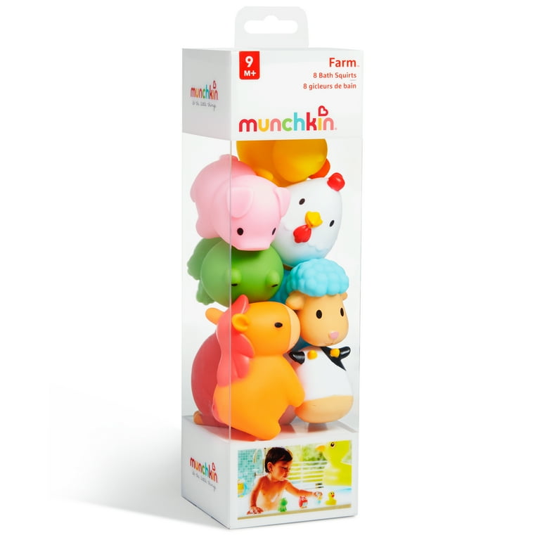 Munchkin Farm Animal Squirts Baby Bath Toy, 8 Pack