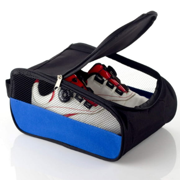 Outdoor Golf Shoes Bags Travel Shoes Bags Zippered Sport Shoes Bag (Blue)