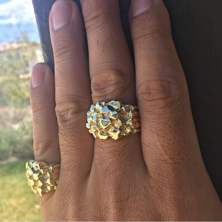 Men gold shop nugget ring