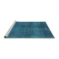 thumbnail image 2 of Ahgly Company Machine Washable Indoor Round Oriental Turquoise Blue Industrial Area Rugs, 6' Round, 2 of 4