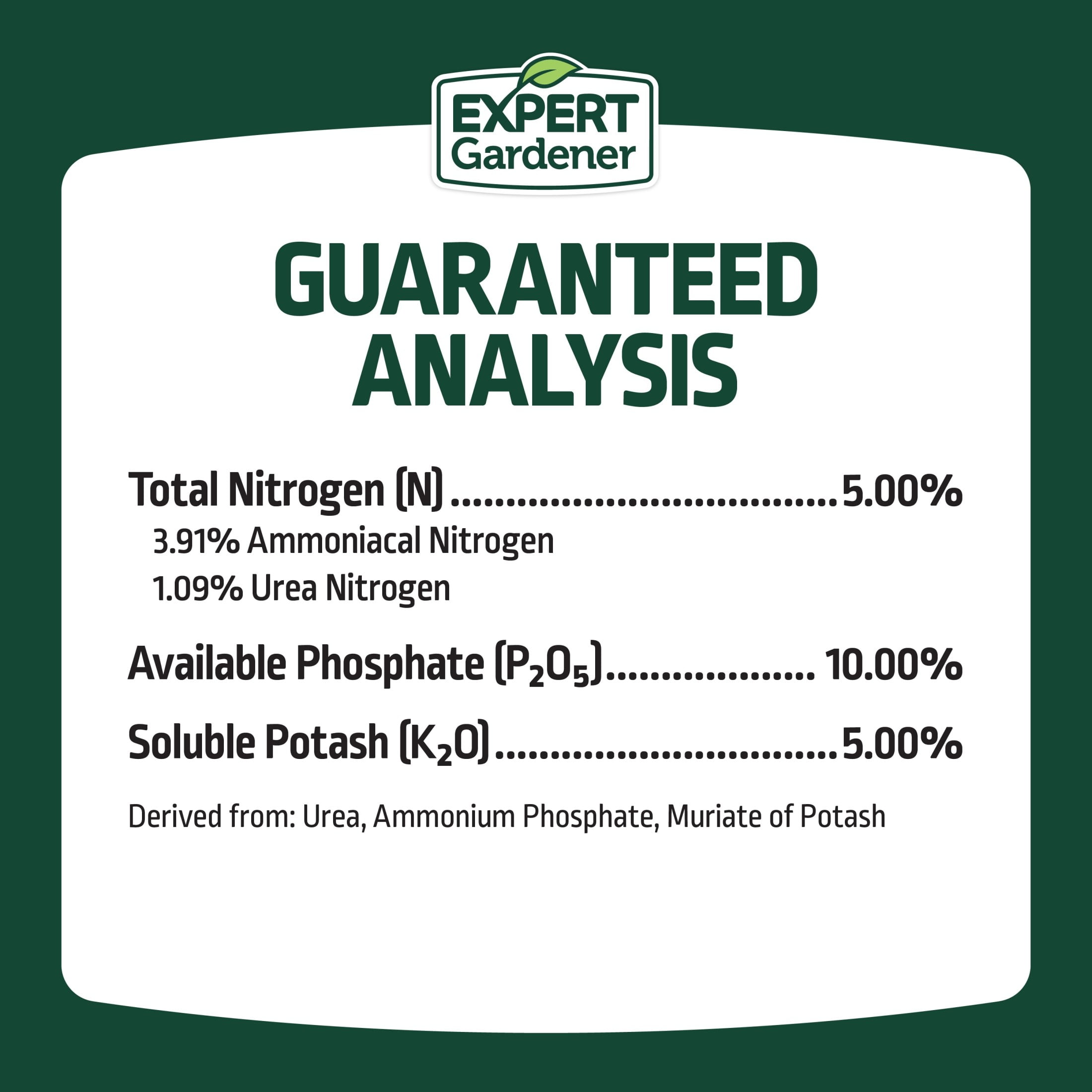 Expert Gardener All Purpose Plant Food Fertilizer 5-10-5, 40 lb Bag