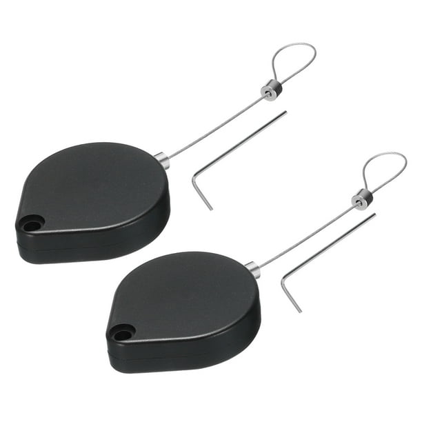 Candado de seguridad retráctil Uxcell, candado de seguridad con control remoto, para TV, DVD, candado de hardware 2Set negro 39.37"