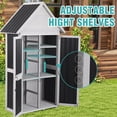 thumbnail image 2 of Aivituvin Shed Outdoor Storage, Outdoor Storage Cabinet with Metal Frame & Adjustable Shelves, Weatherproof Tool Shed for Backyard Patio Lawn, White, 2 of 7