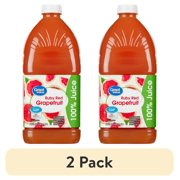 (2 pack) Great Value Ruby Red Grapefruit Juice, 64 fl oz