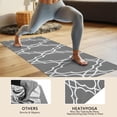 thumbnail image 4 of Gray Geometric Quatrefoil Pattern Hot Yoga Mat Towel Non Slip for Hot Yoga - Quick-Drying Yoga Mat Cover with 4 Corner Pockets with Travel Bag - Hot Yoga Towel Non Slip 70"x26", 4 of 6