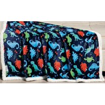 Faith, Hope, Love Home Décor Luxury Elegance Dino Microplush Sherpa Throw - 50" X 60"