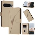 thumbnail image 1 of Premium Flip Case for Google Pixel 10 5G Carbon Fiber Texture, Stand & Magnetic Clasp Gold, 1 of 7