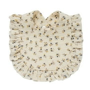 Cotton Gauze Baby Bib Newborn Feeding Bib Burp Cloths Floral Ruffle Boys Girls Nursing Saliva Towel Bandana Baby Accessories A-14-for 0-2 year