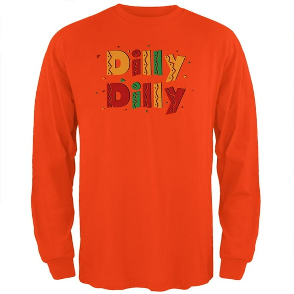 Cinco De Mayo Dilly Dilly Fiesta Mexican Party Mens Long Sleeve T Shirt Orange LG