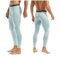 thumbnail image 4 of HOOMEUMY Men's Winter Warm Fleece-Lined Light Thermal Long Johns Pants Tight Cold Weather Base Layer Bottom Blue L, 4 of 8