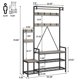 thumbnail image 2 of cm de Alturaall Tree con Bench y Shoe Almacenamiento Parent-Child Coat Rack Shoe Bench Industrial Coat Tree Entryway Organizador, 2 of 7