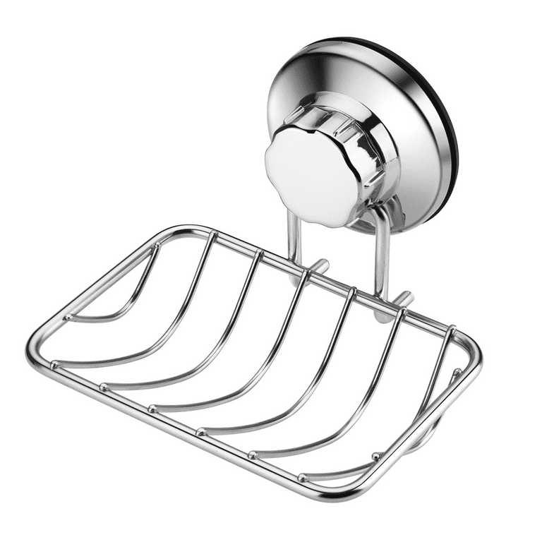 Super Strong Vacuum Suction Cup Soap Holder Drain Stainless Steel