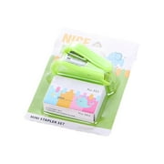 SEIWEI 1 Set Mini Staplers Staple Compact Manual Stapler Student Stationery Office Supplies Green