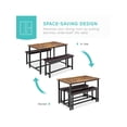thumbnail image 3 of Ourlova Dining Table Set For 4. Kitchen Table With Benches. Rectangular Dining Room Table Set With 2 Upholstered Benches. 3 Piece Dining Table Set For Small Space. Apartment. Studio, 3 of 7