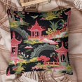 thumbnail image 6 of Decorative Pillow Covers Blue and Pink Chinoiserie Floral Throw Pillow Cases 18x18 for Office Asian Inspired Chinoiserie Eurosham Throw Pillow Case for Car Home Office, Accent Pillow Cover, 6 of 10