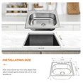 thumbnail image 2 of Glacier Bay 25 in. Drop-In 20 Gauge Single Bowl Stainless Steel Kitchen Sink with Faucet and Sprayer., 2 of 7