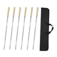 thumbnail image 4 of Juego de Brochetas Reutilizables Shamjiam 6 Piezas con Bolsa de Almacenamiento para Asar Barbacoa, 4 of 8
