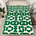 thumbnail image 2 of Homewish Vintage Green Minimalism Twin Sheet Sets, Chic Abstract Ombre Twin Fitted Sheet, Teens Kids Adult Flat Sheet, Luxury Bedroom Decor, 3pcs, 2 of 7