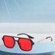 thumbnail image 4 of Gafas de sol cuadradas retro de los años 70 para mujer y hombre, gafas planas y estrechas con cristales tintados, 4 of 5