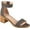 Grey, variant on Journee Womens Percy Low Stacked Heel Back Heel Zip Dress Sandals
