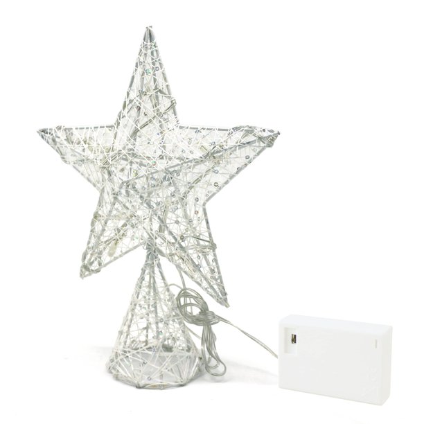 Árbol de Navidad Top Star CVHOMEDECO blanco con LED blanco cálido