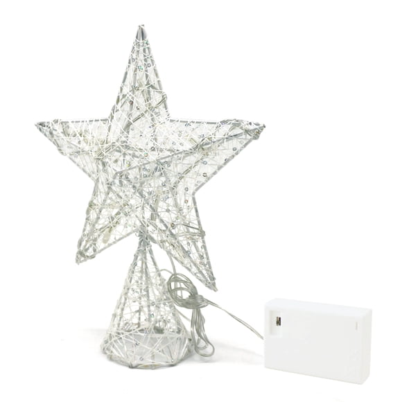 Árbol de Navidad Top Star CVHOMEDECO blanco con LED blanco cálido