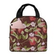 thumbnail image 1 of Fotbe Leaf And Fruit Bolsa Térmica con Estampado y Forro de Aluminio Grueso Bolsa de Almuerzo con Bolsillo Frontal para Hombres y Mujeres, Ideal para Trabajo, Escuela, 1 of 8