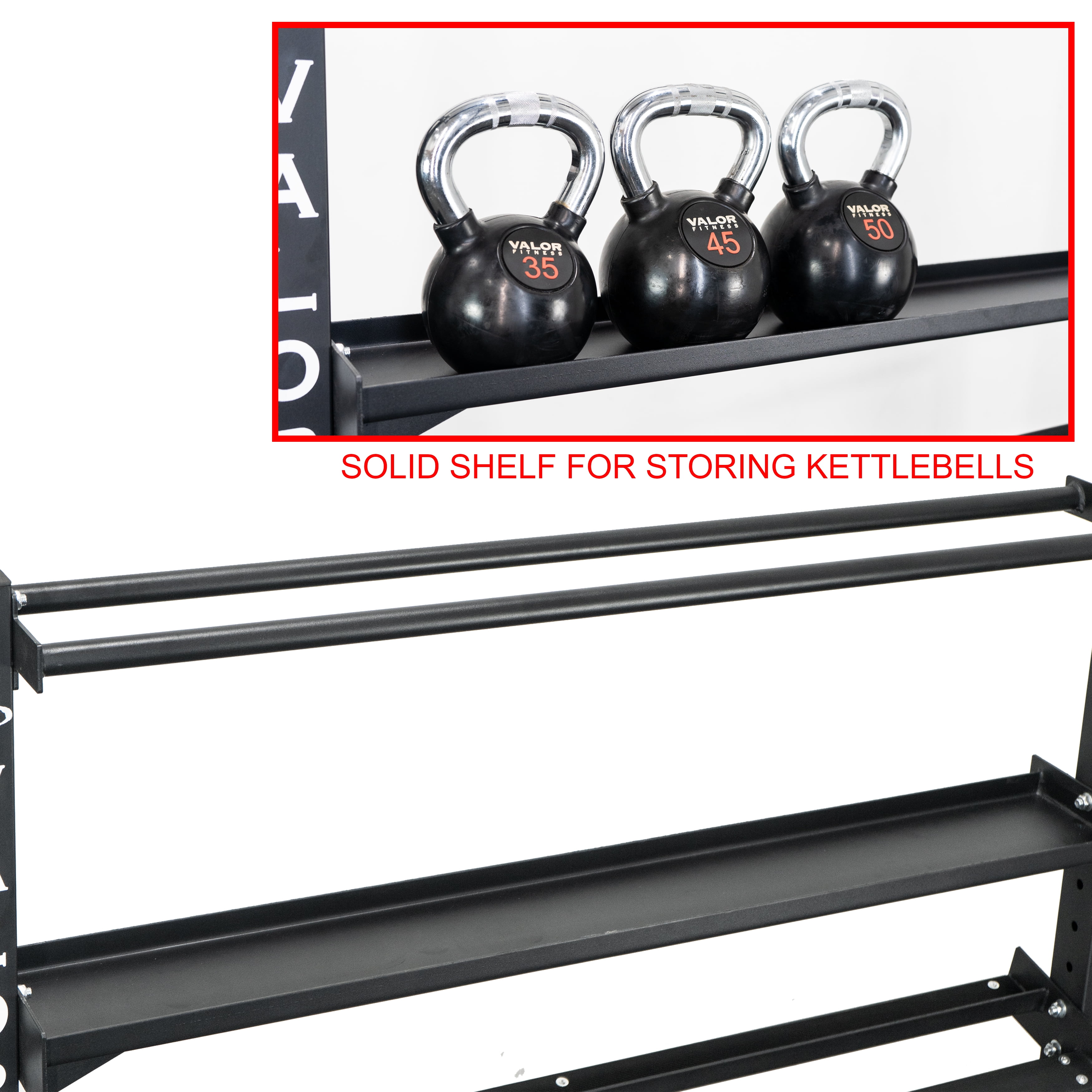 Valor Fitness Combo Weight Storage Rack, 4-Tier Bumper Plate Rack ,Dumbbells, Barbells, & Wall / Medicine Balls -Home Gym Organization -BG-62