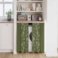 thumbnail image 6 of Japanese Kitchen Curtains 54 Inch Length, Green Rustic Retro Pastoral Floral Leaves Tiers Curtains for Bathroom Bedroom Cafe, Light Filtering Small Window Treatment Short Drapes 2 Panels 42"Wx54"L, 6 of 8