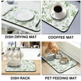thumbnail image 6 of Sage Green Kitchen Mats for Floor Set of 2 Pieces Kitchen Rugs and Coffee Mat Watercolor Green Leafs Dish Drying Mats Kitchen Accessories, 6 of 6