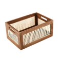 thumbnail image 1 of Wood Storage Crate Box Wood Frame Storage Basket for Desktop Kitchen Bedroom L L, 1 of 8