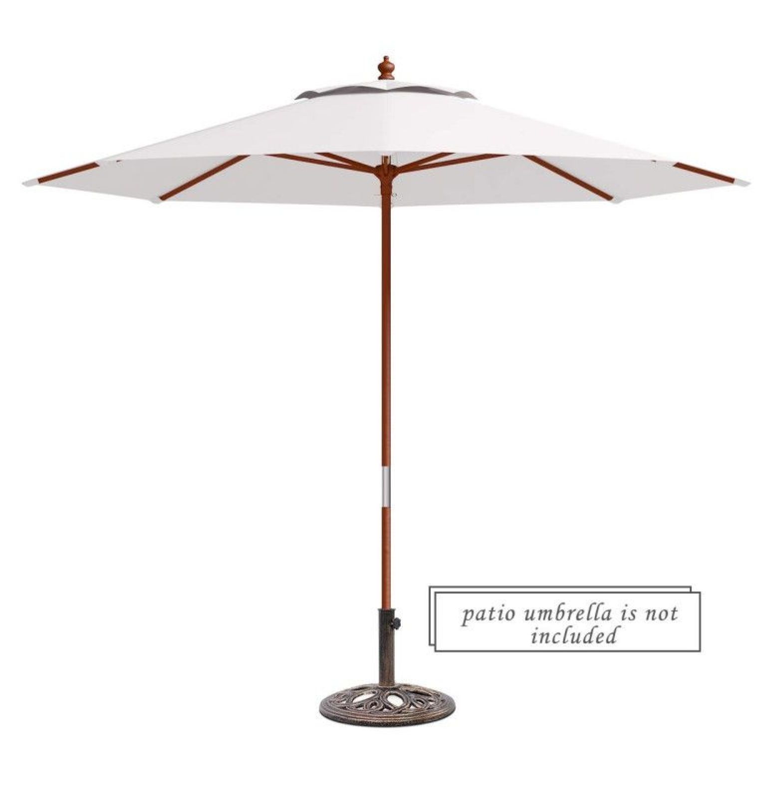 Umbrella Base, 17.75 Inch Round Bronze Patio Umbrella Stand - 23.6 lbs Heavy Duty Cast Iron Base for Garden, Backyard, Poolside