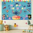 thumbnail image 3 of Stitch Background， Stitch Theme Birthday Decorations, Stitch Photo Backdrop Cloth Decorations，Girls, Boys, Teenagers' Birthday Party Decorations, 3 of 5