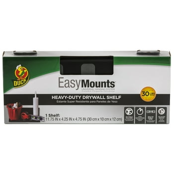 Duck Easys Black Floating Garage Shelf - No Tools Required, Holds up to 30 lbs