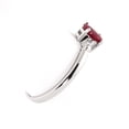 thumbnail image 3 of Galaxy Gold 14K Solid White Gold Ring 0.71 ct Diamond Ruby, 3 of 4