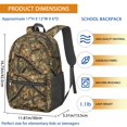 thumbnail image 3 of Camo and Branch Green Pattern 17" School Backpacks for Teens,Waterproof Oxford Fabric,S-Shape Padded Straps for School,Travel,Hiking,Camping, 3 of 6