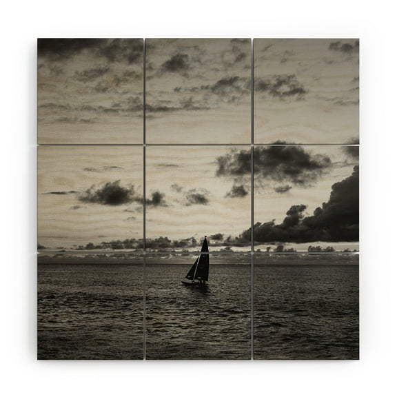 Society6 Bethany Young Photography Oahu Sails Wood Wall Mural 3' x 3'