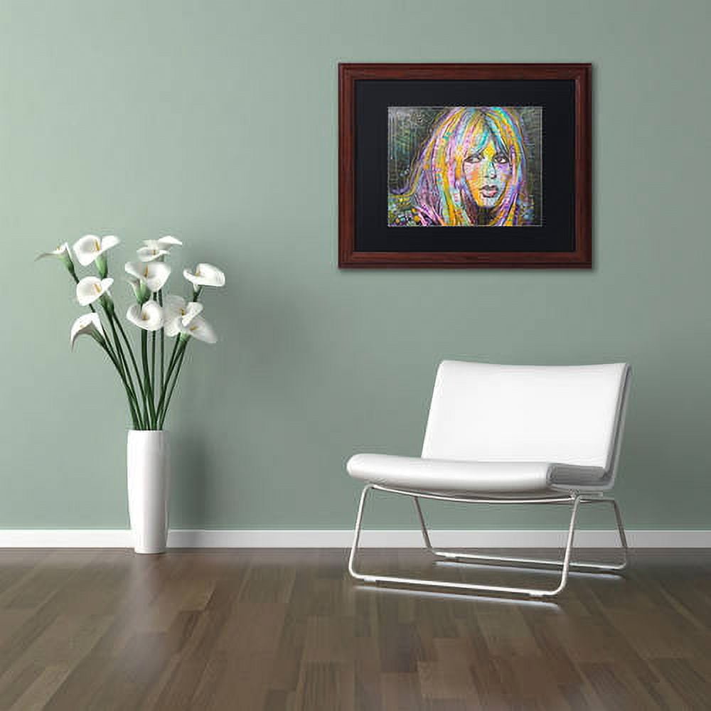 Trademark Fine Art "Bardot1" Canvas Art by Dean Russo, Black Matte, Wood Frame