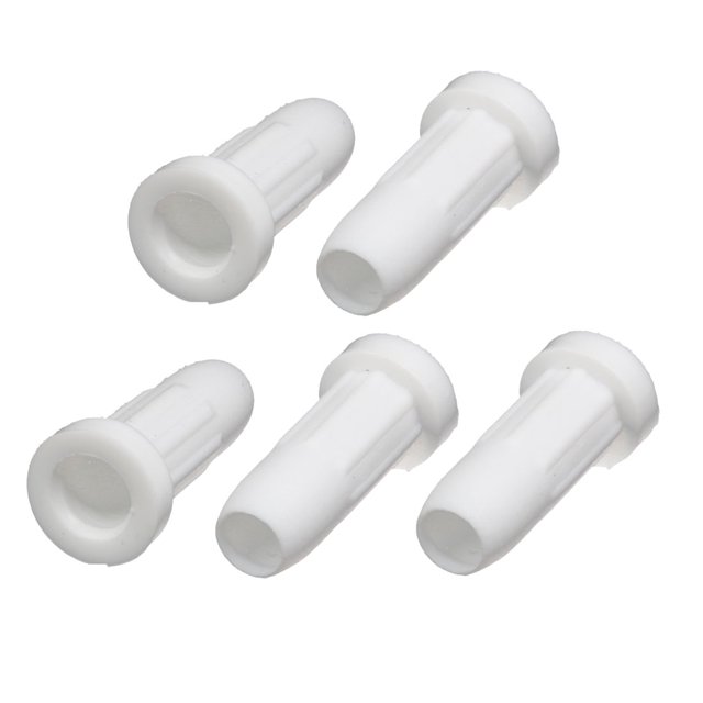 Unique Bargains 5pcs 33mmx16mm Caster Stem Socket Sleeve Inserts Caps White