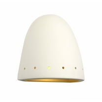 Luxury Lighting Jaken 9.5" High Dome Ceramic Outdoor Wall Mount, Paintable White Bisque, Electric, 120VAC, LED Bulb Included
