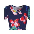 thumbnail image 4 of Girls Dress Pineapple Leaf Flower Parrot Print Tropical Sundress 6, 4 of 7