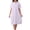 Purple, variant on Women Nightgown Short Sleeve Button Down Sleepshirt Loose Comfy Lounge Dress with Pockets