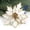 White, variant on Lilgiuy Poinsettia Artificial Christmas Flowers Decorations with Clips and Berry Stems Glitter Ornaments for Christmas Tree Wreath Fireplace Stairs Decor (Red)