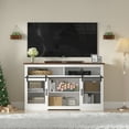 thumbnail image 5 of Tolead Farmhouse Style TV Stand for 65"+ TVs, Top, Sturdy, Dvds, Tall Entertainment Center, White, 5 of 9