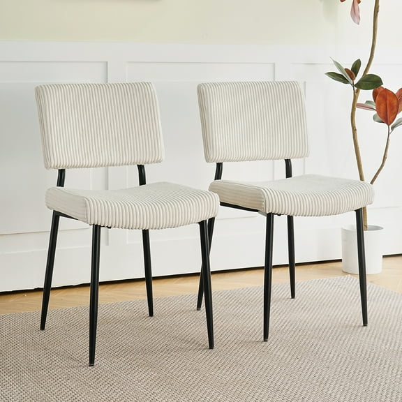 2Pcs 4Pcs/Set Modern Turquoise Simple Dining Chair Fabric Upholstered Chairs Home Bedroom Stool Back Dressing Chair Black Metal Legs(set Of 2)