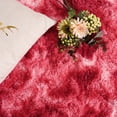 thumbnail image 2 of Junovo Luxury Velvet Shag Area Rug Modern Indoor Fluffy Rugs, Extra Comfy and Soft Carpet For Bedroom Living Room Kids Room,8'x10',Wine Red, 2 of 7