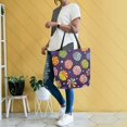 thumbnail image 4 of FORMRS Womens Canvas Tote Bag with Zipper Inner Pocket Shoulder Handbag, Galactic Candy, 4 of 7